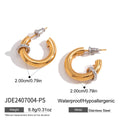 Damen Creolen Ohrstecker aus hypoallergenem Edelstahl mit elegantem Design Shop Nory
