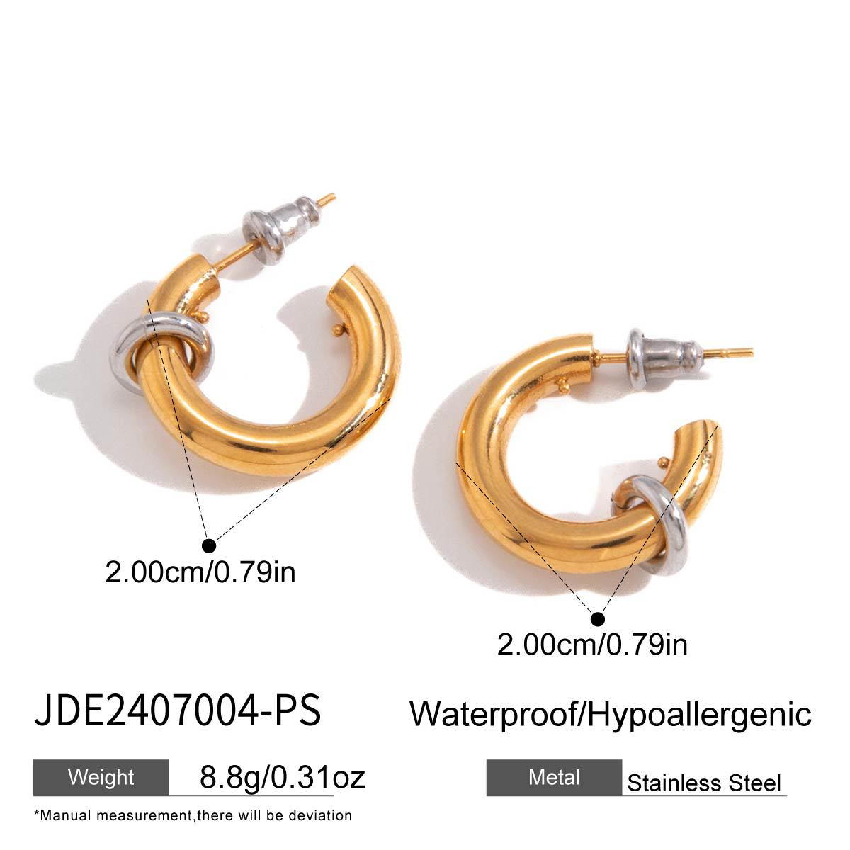 Damen Creolen Ohrstecker aus hypoallergenem Edelstahl mit elegantem Design Shop Nory