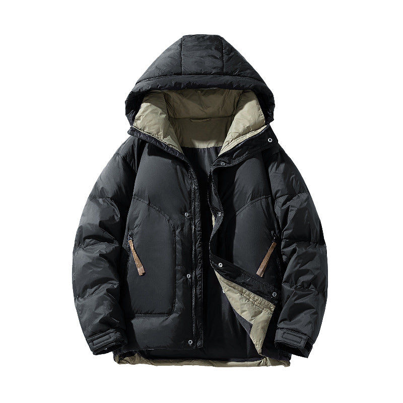 Herren Hochwertige Steppjacke mit verstellbarem Kapuzenkragen Shop Nory
