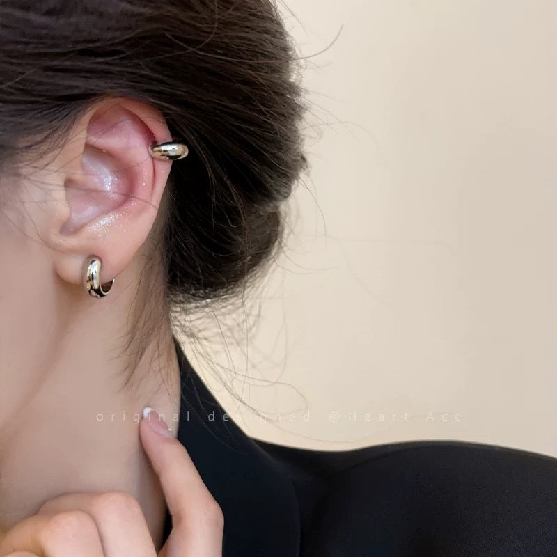 Damen Ohrstecker im modernen Halbmond-Design Shop Nory