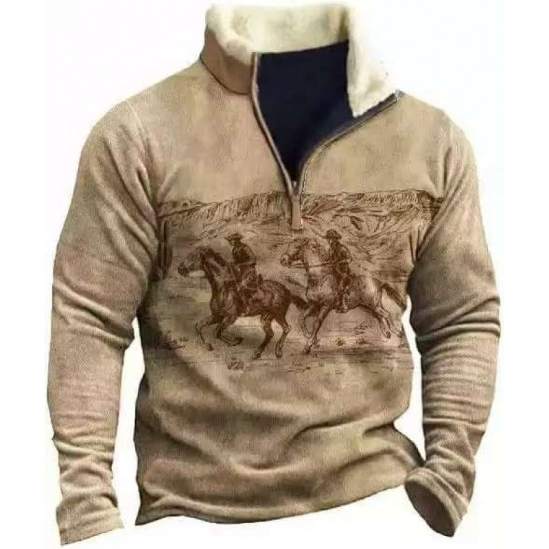 Herren Modischer Hoodie mit Kapuze und maritimem Druck Shop Nory