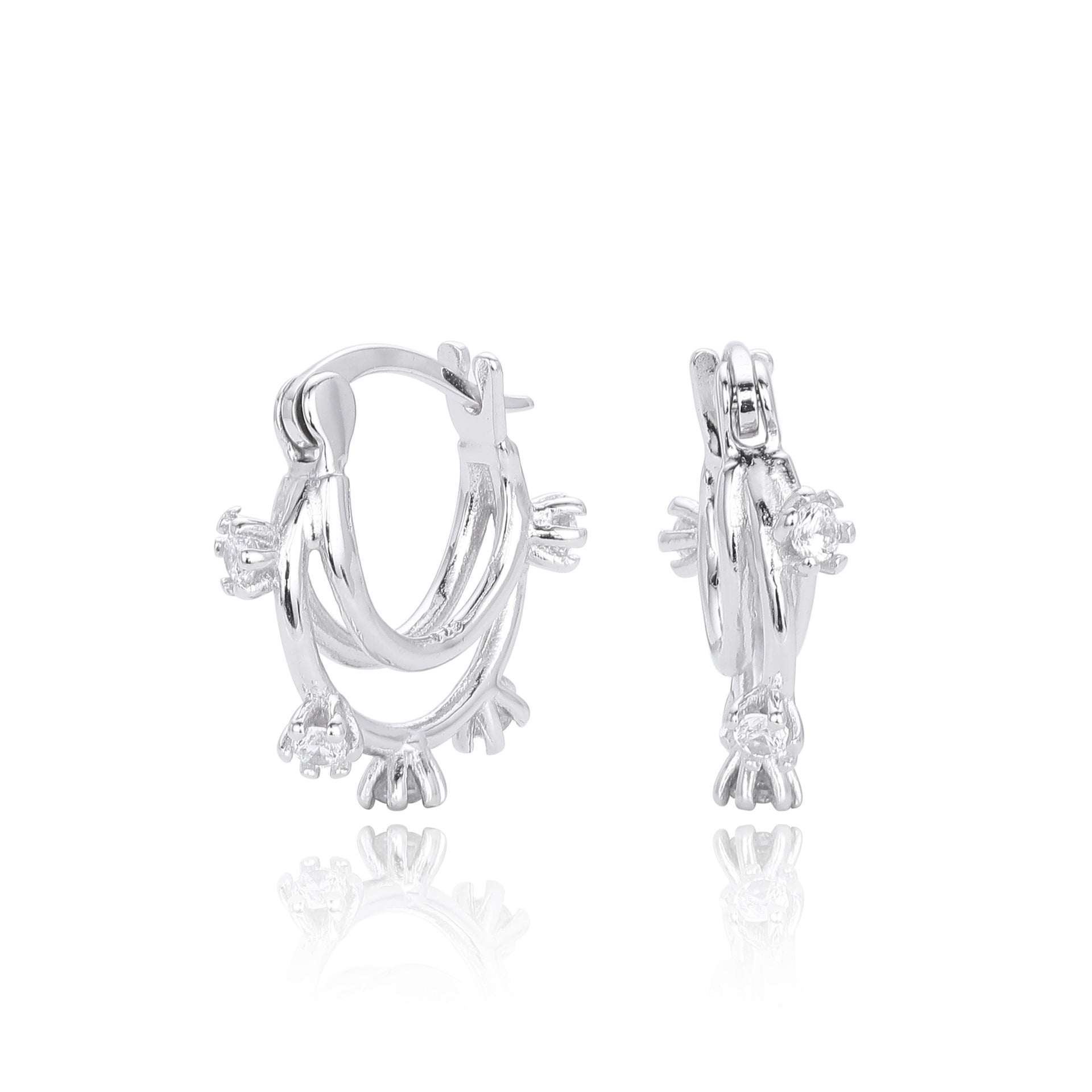 Damen Ohrhänger im kreativen Frosch-Design aus 925 Sterling Silber Shop Nory