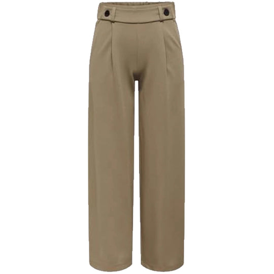 Damen High-Waist Culottehose mit Zierknopf-Bund und weitem Bein Shop Nory