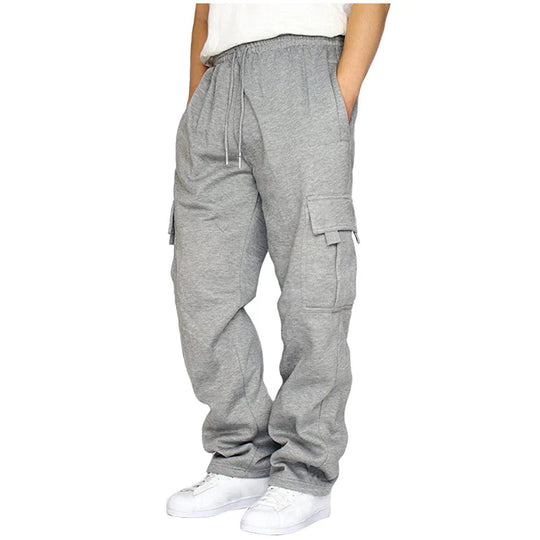 Herren heavy-duty Utility-Freizeithose mit Kordelzug, aufgesetzten Cargotaschen und relaxed Fit Shop Nory