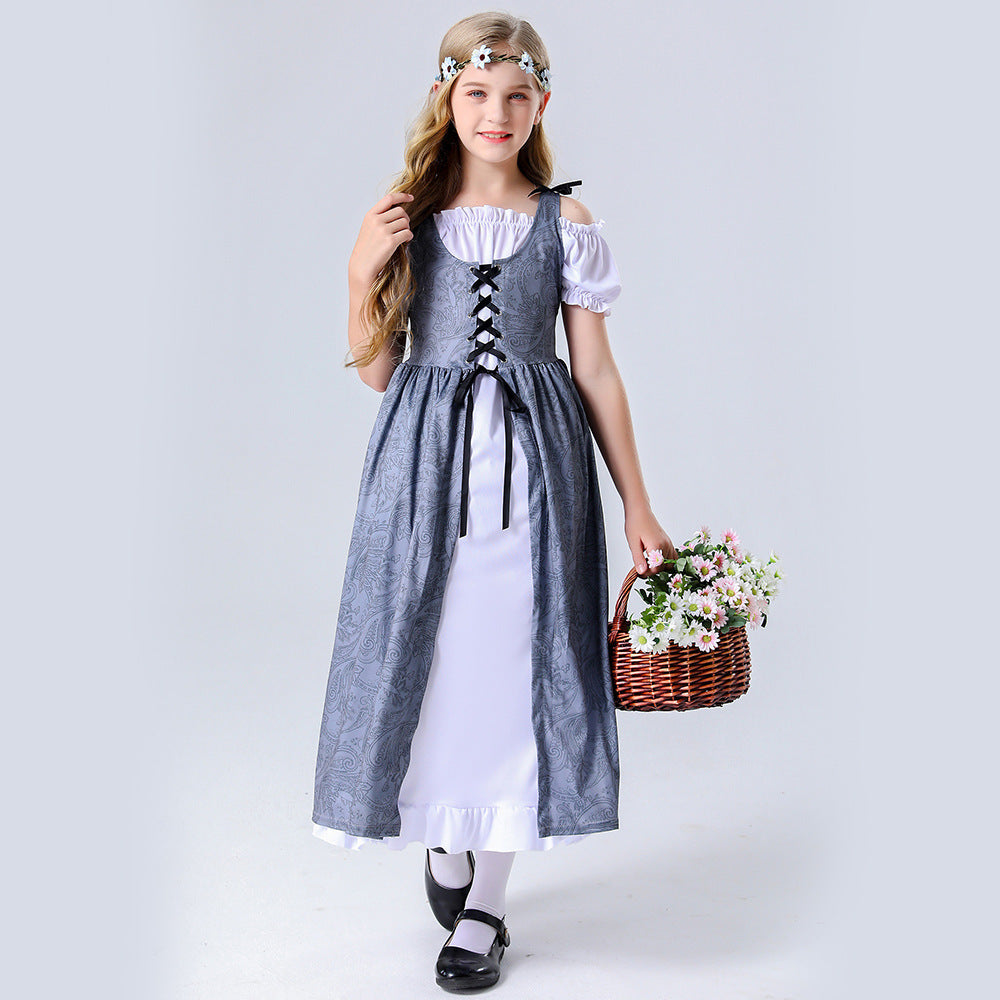 Damen Trachtenkleid mit romantischen Rüschendetails und bezaubernder Schnürung