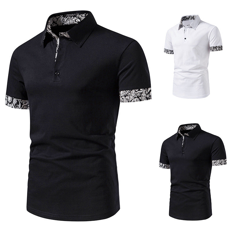 Herren Poloshirt mit modernem Paisleymuster und sportlichem Schnitt