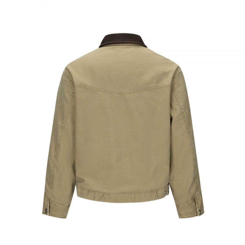 Herren Gefütterte Canvas-Blousonjacke mit Teddyfutter und Hemdkragen Shop Nory