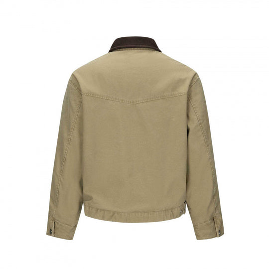 Herren Gefütterte Canvas-Blousonjacke mit Teddyfutter und Hemdkragen Shop Nory