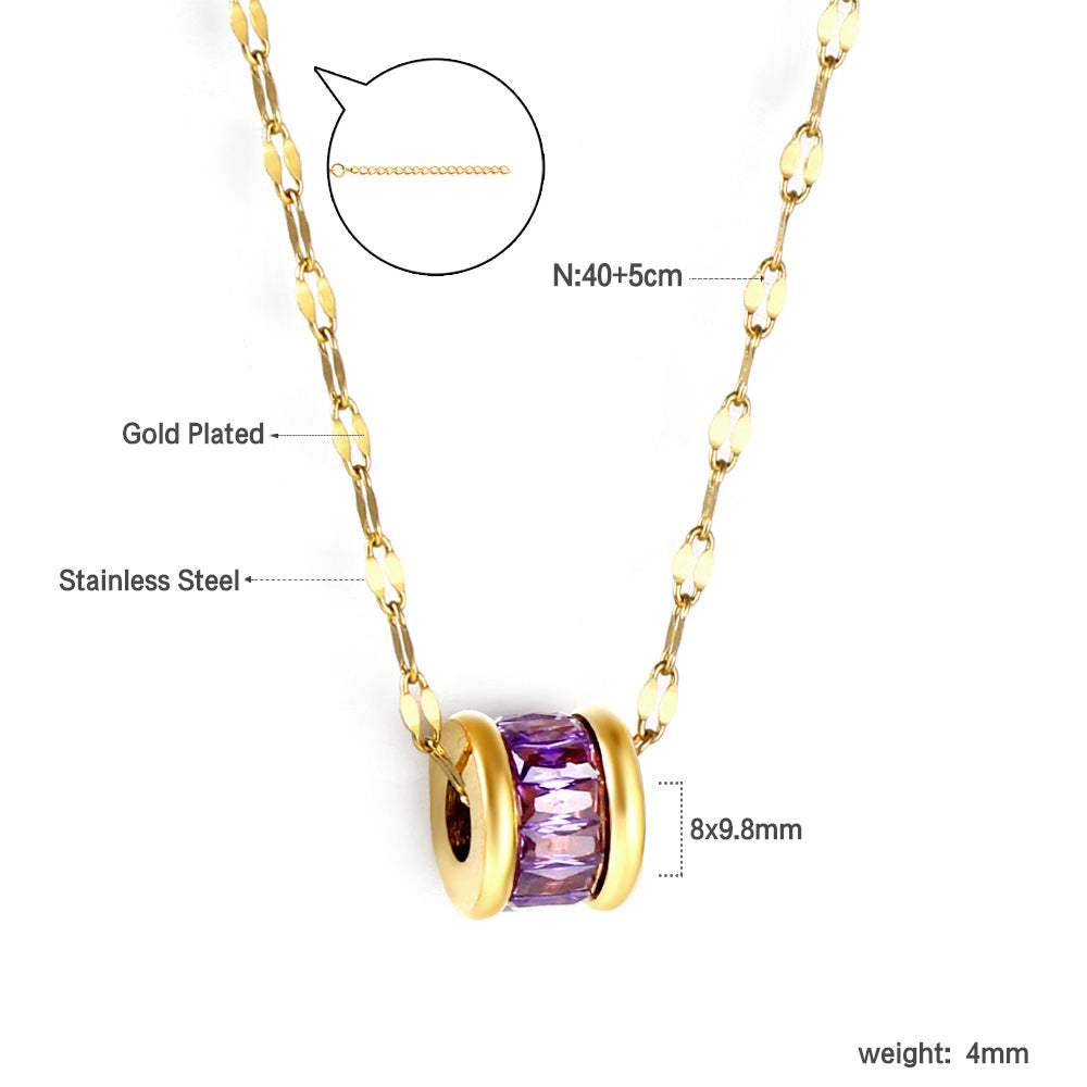 Damen elegante Halskette mit geometrischem Kompassanhänger aus hochwertigem Edelstahl und goldplattiertem Finish Shop Nory
