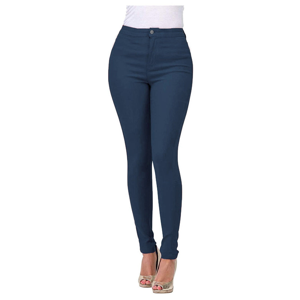 Damen Hoch geschnittene Skinny Jeans mit elastischem Stretch