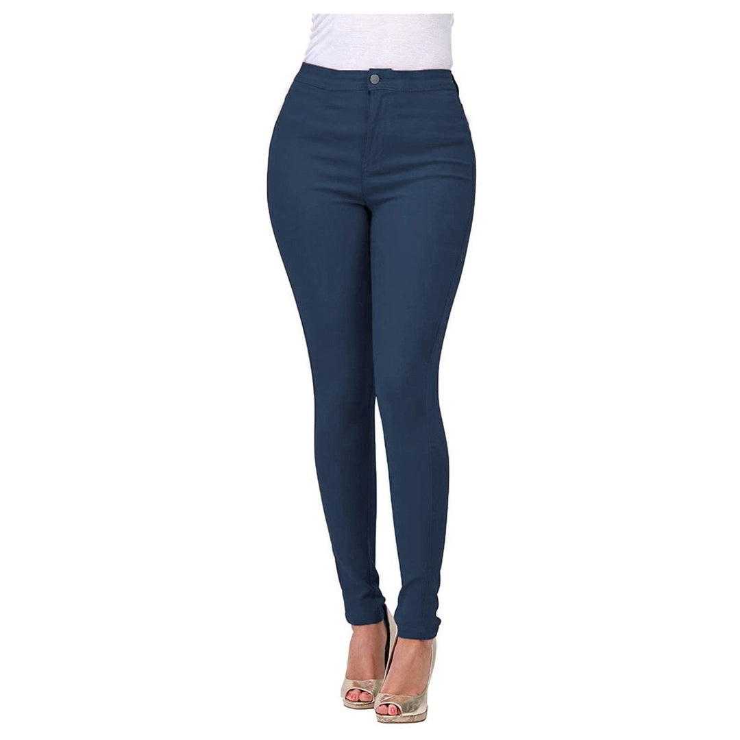 Damen Hoch geschnittene Skinny Jeans mit elastischem Stretch
