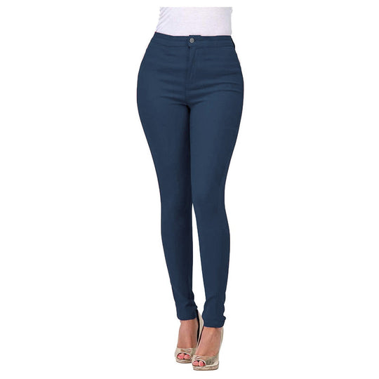 Damen Hoch geschnittene Skinny Jeans mit elastischem Stretch