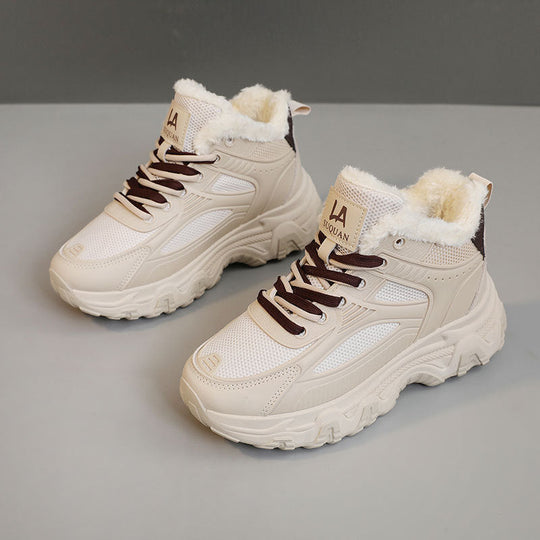 Damen High-Top Sneaker mit isolierendem Innenfutter und rutschfester Sohle Shopnory