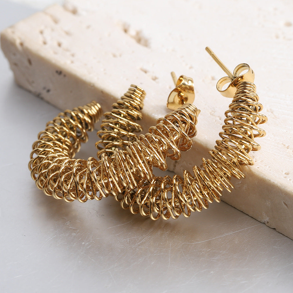 Damen Ohrhänger im modernen Spiral-Design Shop Nory 1780328997