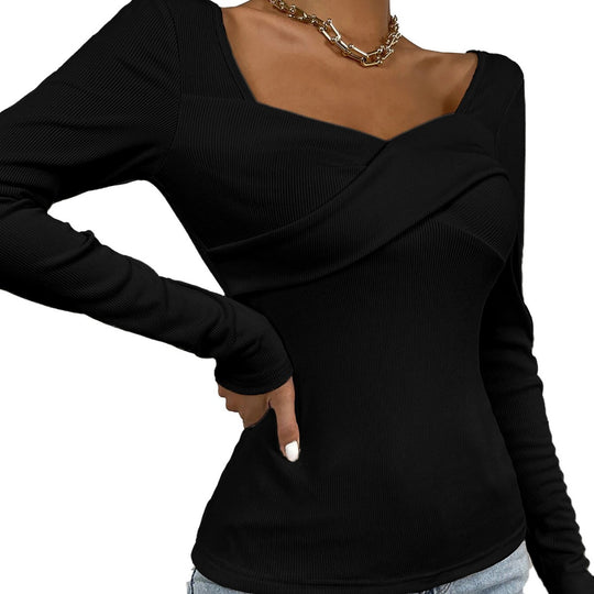 Damen figurbetonter Ripp-Body mit quadratischem Ausschnitt und Drapé-Bustier Shop Nory