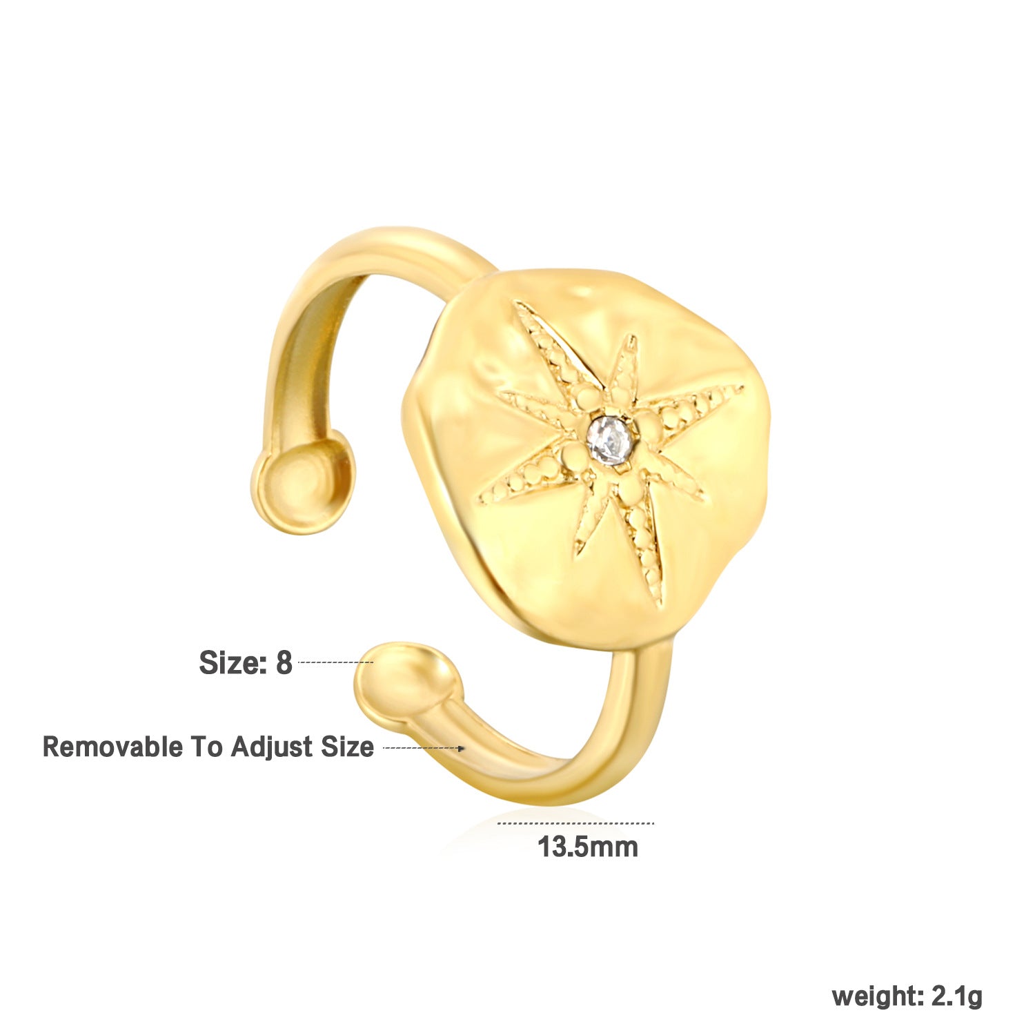Damen Ring mit innovativem, geschwungenem Design und elegantem Glanz Shop Nory