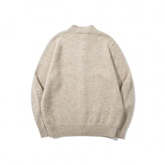 Unisex Boxy-Mohair‑Mix‑Cardigan mit halbhohem Kragen und durchgehender Knopfleiste Shop Nory