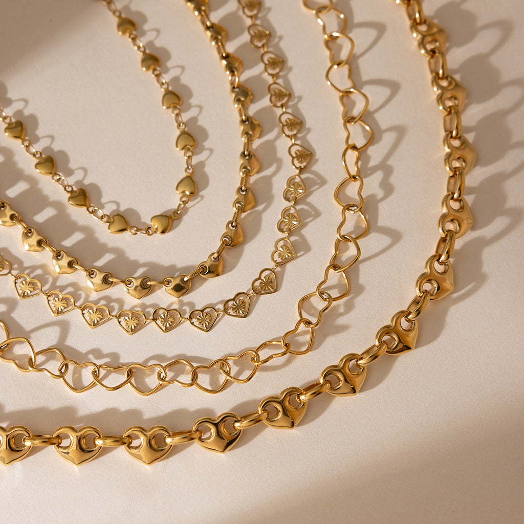 Damen Halskette mit elegantem Kettendesign aus hypoallergenem Edelstahl Shop Nory