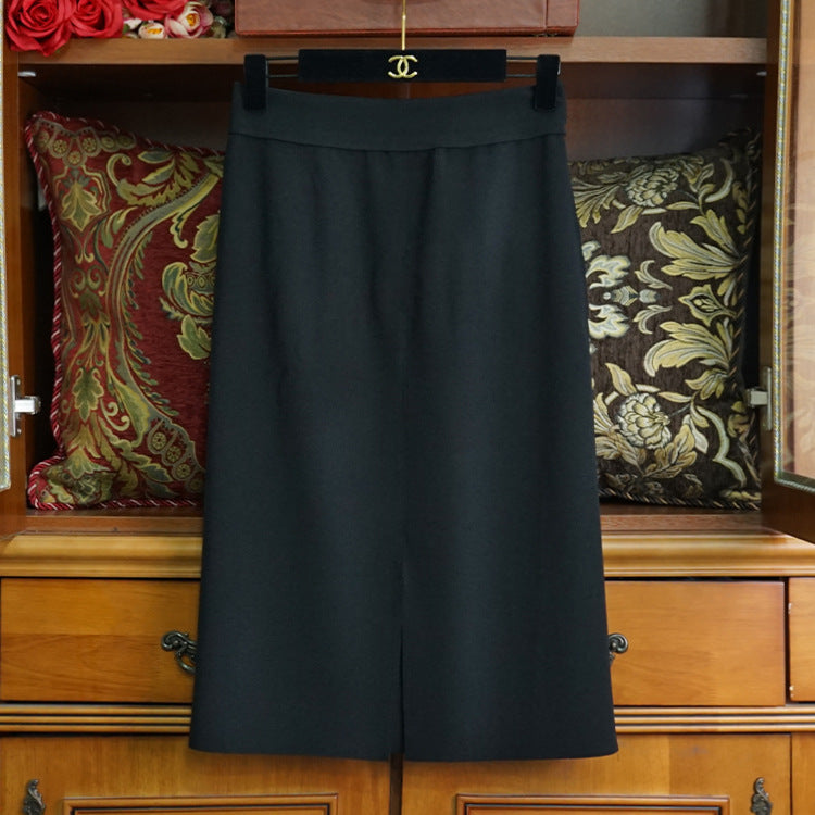 Damen Eleganter Maxirock mit vorderer Schlitzdetail Shop Nory