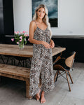 Damen Elegantes Jumpsuit mit Spaghettiträgern und weitem Bein