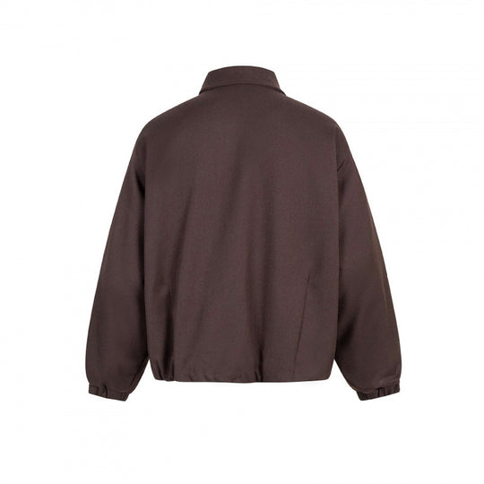 Unisex Boxy-Übergangsblouson mit Hemdkragen, Zwei-Wege-Metallreißverschluss und elastischen Bündchen Shop Nory