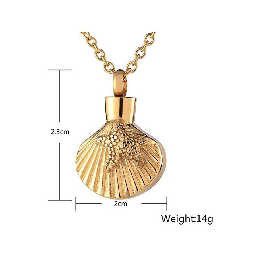 Damen Halskette mit muschelförmigem Anhänger Shop Nory