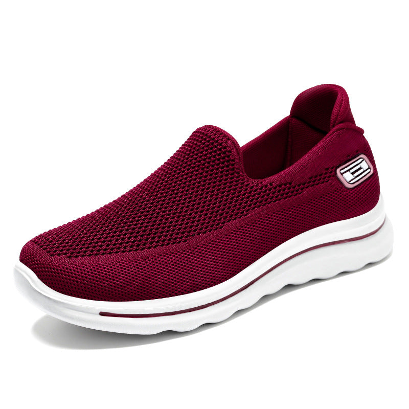 Damen nan Strick-Slip-On Komfortsneaker mit herausnehmbarem Memory-Fußbett und stoßdämpfender EVA-Zwischensohle Shop Nory