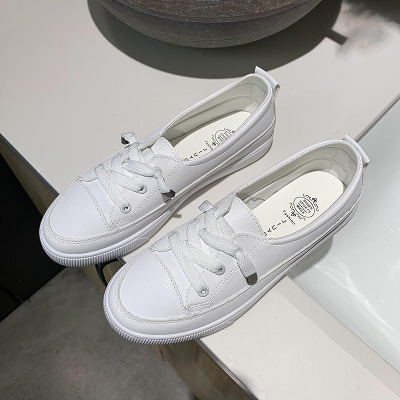 Damen Minimalistische Low-Top Sneaker aus Kunstleder mit gepolstertem Komfortfußbett Shop Nory