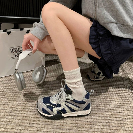 Damen Sportive Retro-Chunky-Sneaker mit atmungsaktivem Mesh und robuster Profilsohle Shop Nory