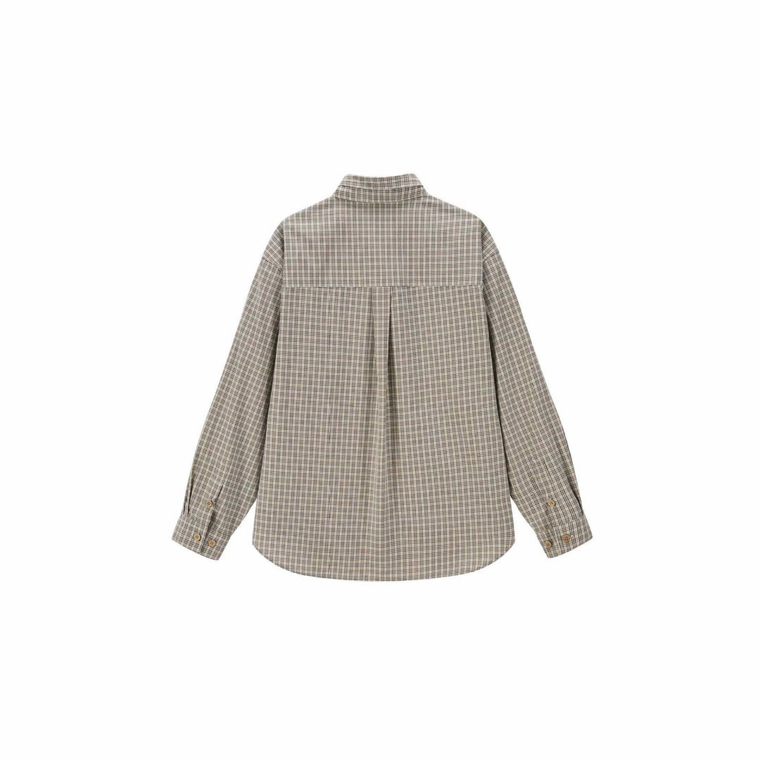 Damen Karo‑Hemdbluse mit Schleifenkragen und Oversize‑Silhouette Shop Nory