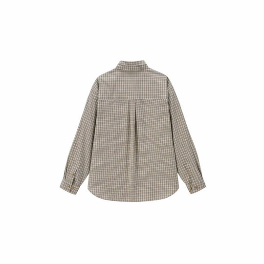 Damen Karo‑Hemdbluse mit Schleifenkragen und Oversize‑Silhouette Shop Nory
