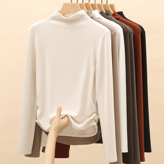 Damen Elegantes Langarmshirt mit hochgeschlossenem Kragen Shop Nory 1787620449