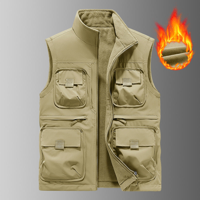 Herren Gefütterte Utility‑Weste mit Fleece‑Innenfutter und Mehrfachtaschen Shop Nory