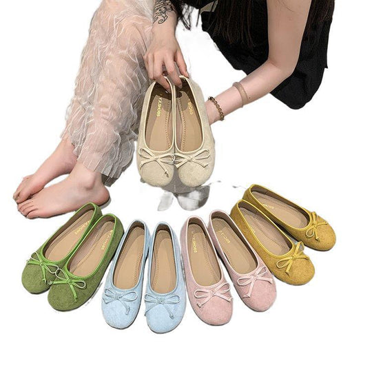 Damen Ballerinas mit feiner Schleifenapplikation