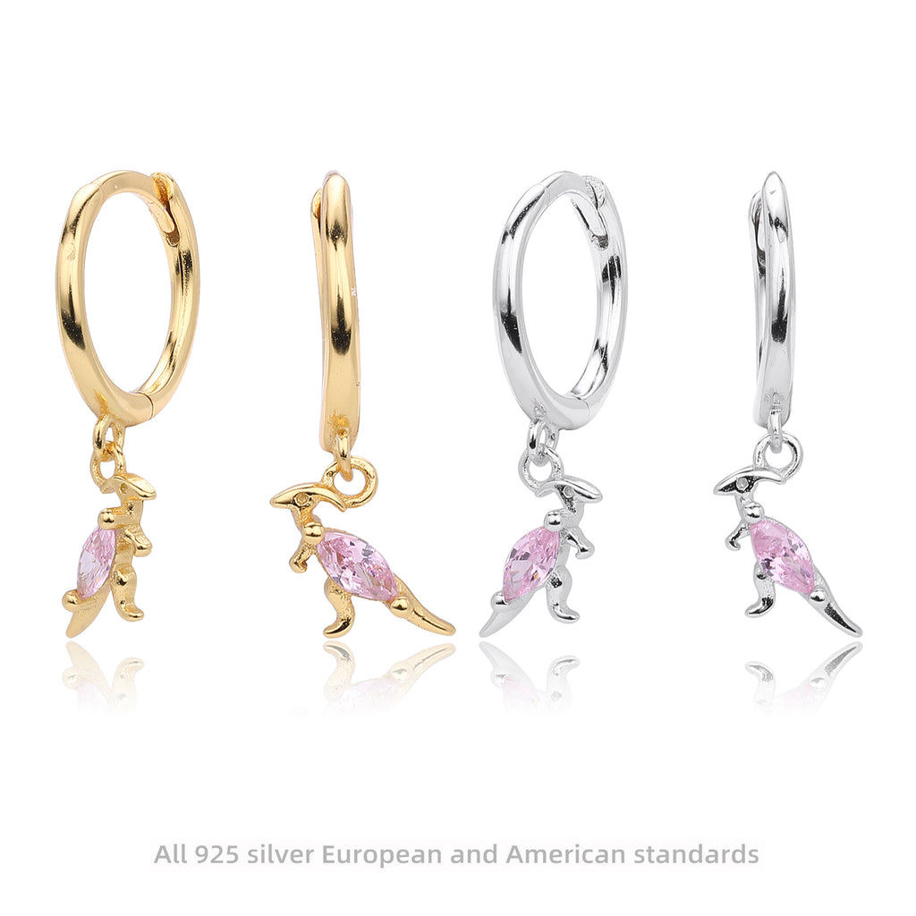 Damen Ohrringe im kreativen Känguru-Design aus 925 Sterling Silber Shop Nory