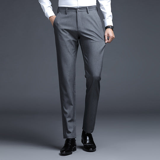 Herren Formelle Slim-Fit Anzughose mit Stretchbund und Bügelfalte Shop Nory