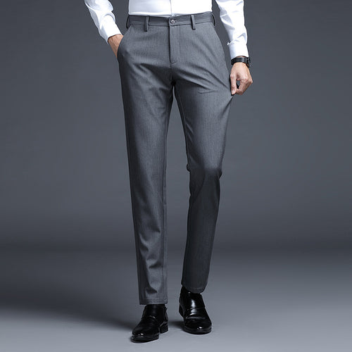 Herren Formelle Slim-Fit Anzughose mit Stretchbund und Bügelfalte Shop Nory