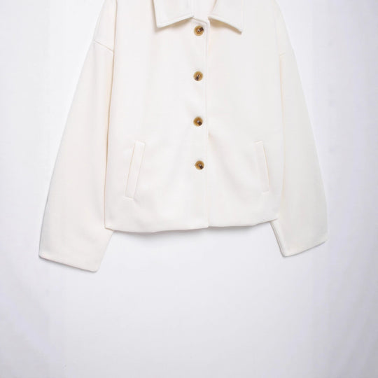 Damen Kurzmantel aus Woll-Mix mit Oversize‑Silhouette und verdeckter Knopfleiste Shop Nory