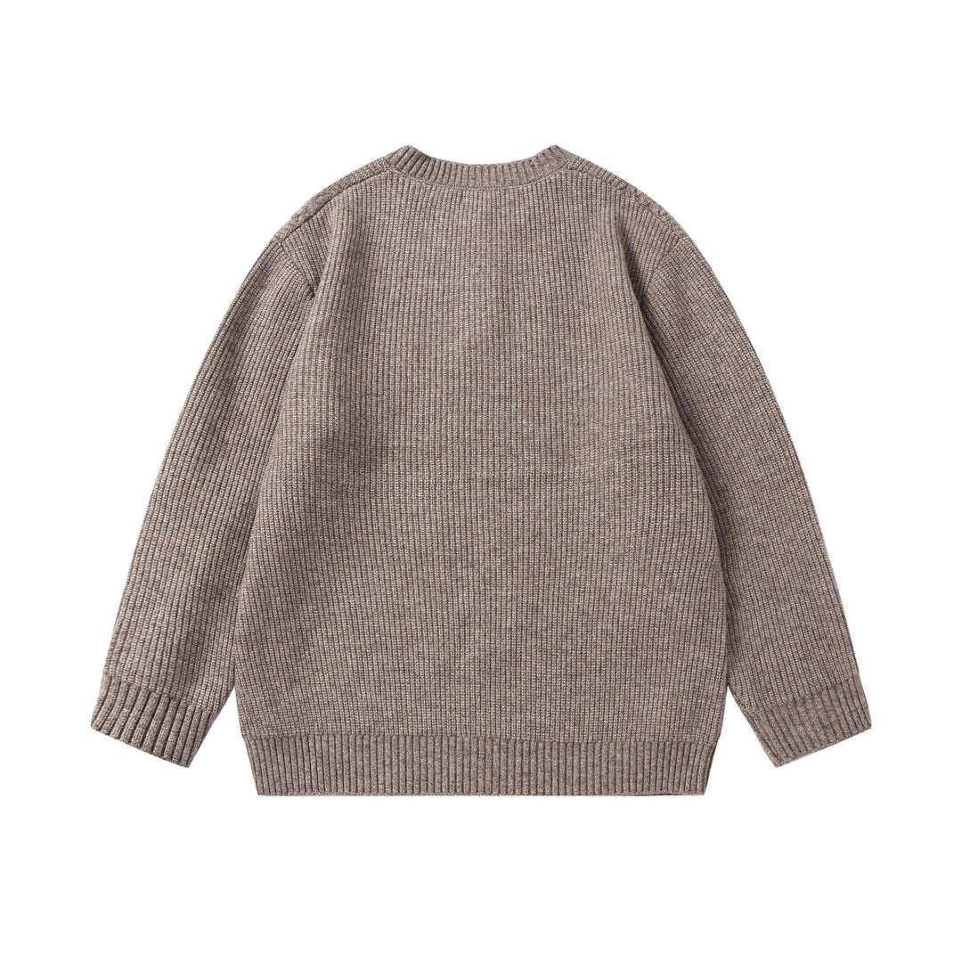 Unisex Strickpullover mit Henley-Knopfleiste und Zopfmuster Shop Nory