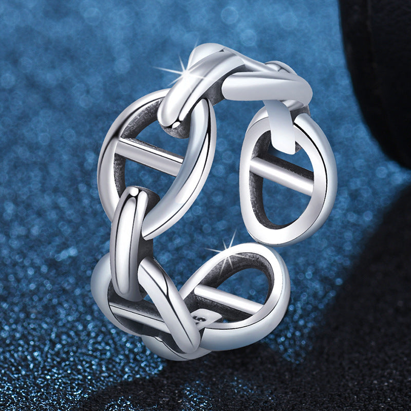 Damen Offener Kettenring aus hochwertigem Edelstahl Shop Nory