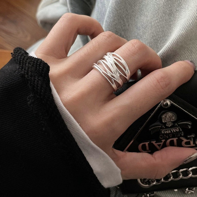 Damen Trio-Ring mit kunstvollem gewundenem Design Shop Nory