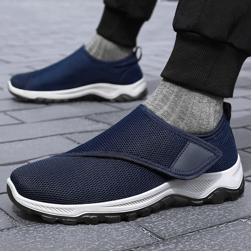 Herren nan atmungsaktiver Slip-On Mesh-Sneaker mit Klettverschluss, gepolsterter Komfortsohle und rutschfester Profilsohle Shop Nory