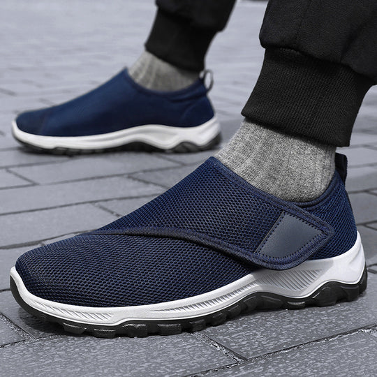 Herren nan atmungsaktiver Slip-On Mesh-Sneaker mit Klettverschluss, gepolsterter Komfortsohle und rutschfester Profilsohle Shop Nory