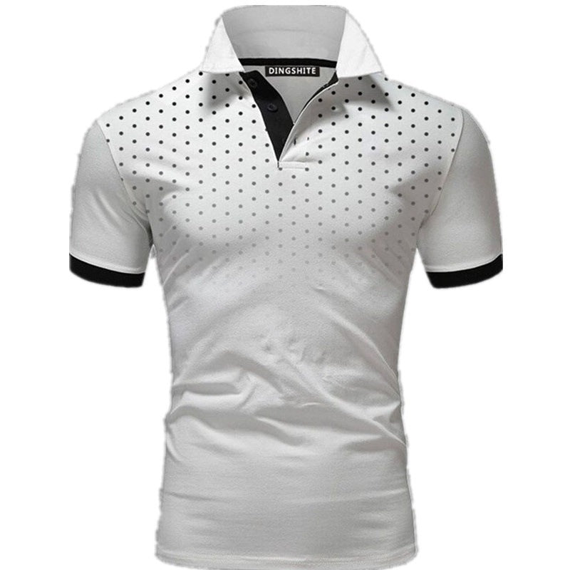 Herren Poloshirt mit modernen Punktdesign und atmungsaktiven Eigenschaften