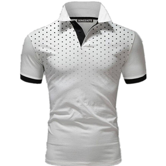 Herren Poloshirt mit modernen Punktdesign und atmungsaktiven Eigenschaften