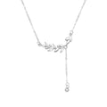 Damen elegante Halskette mit filigranem Blattdesign Shop Nory