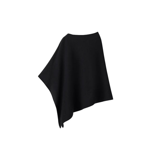 Damen Feiner Strickponcho mit asymmetrischem Saum und U‑Boot‑Ausschnitt Shop Nory