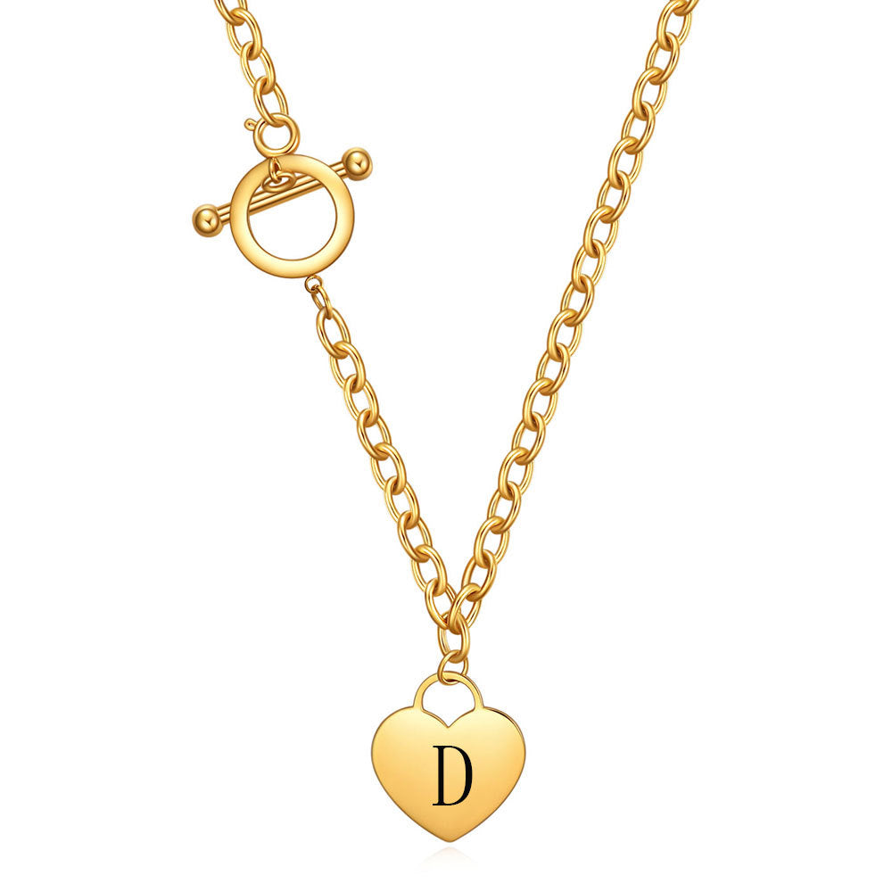 Damen Halskette mit gravierbarem Herzanhänger und eleganter Gliederkette Shop Nory