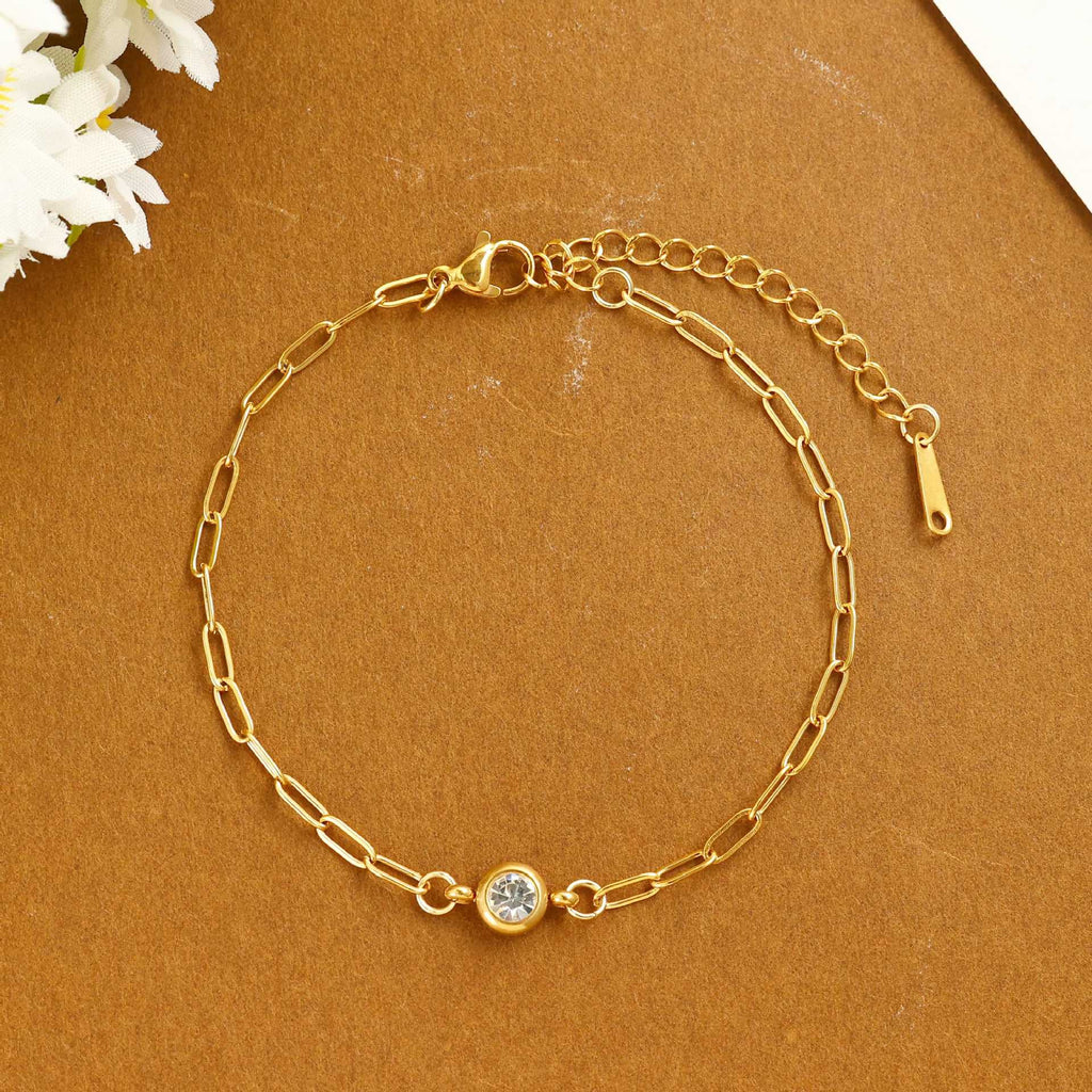 Damen zartes Armband mit funkelndem Kristall Shop Nory
