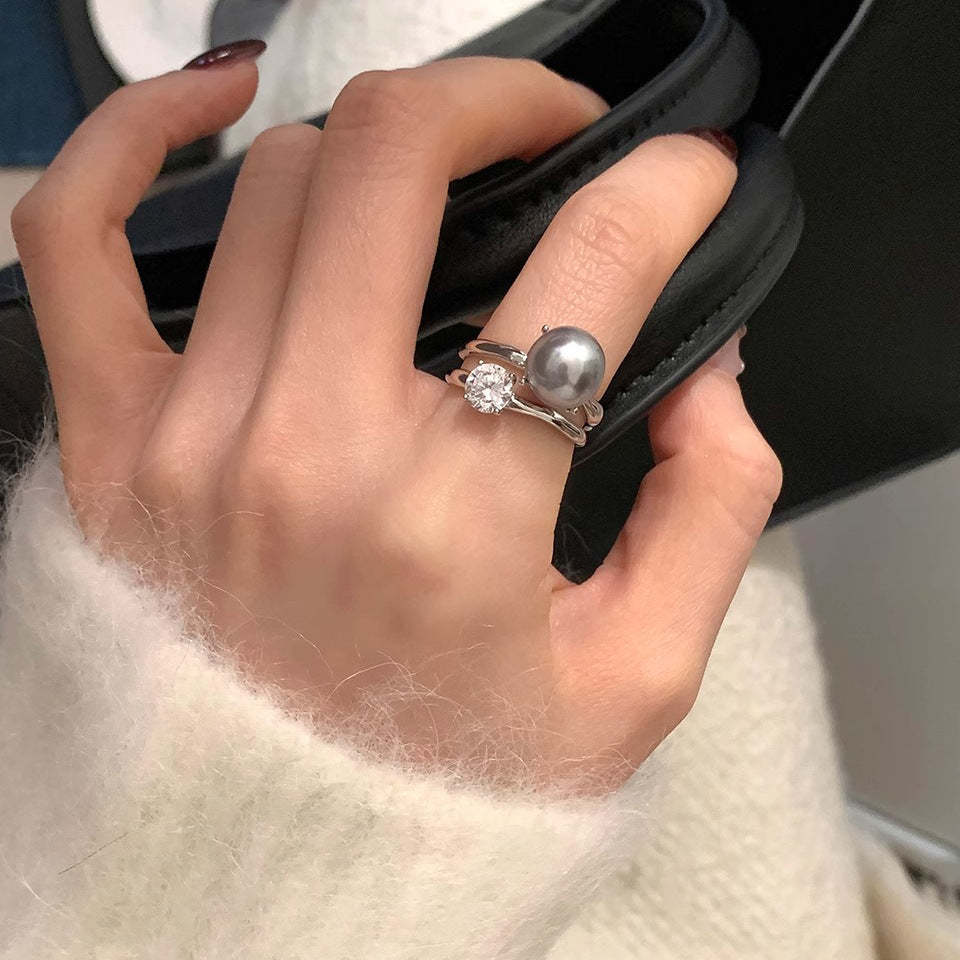 Damenring mit elegantem Perlen-Design Shop Nory